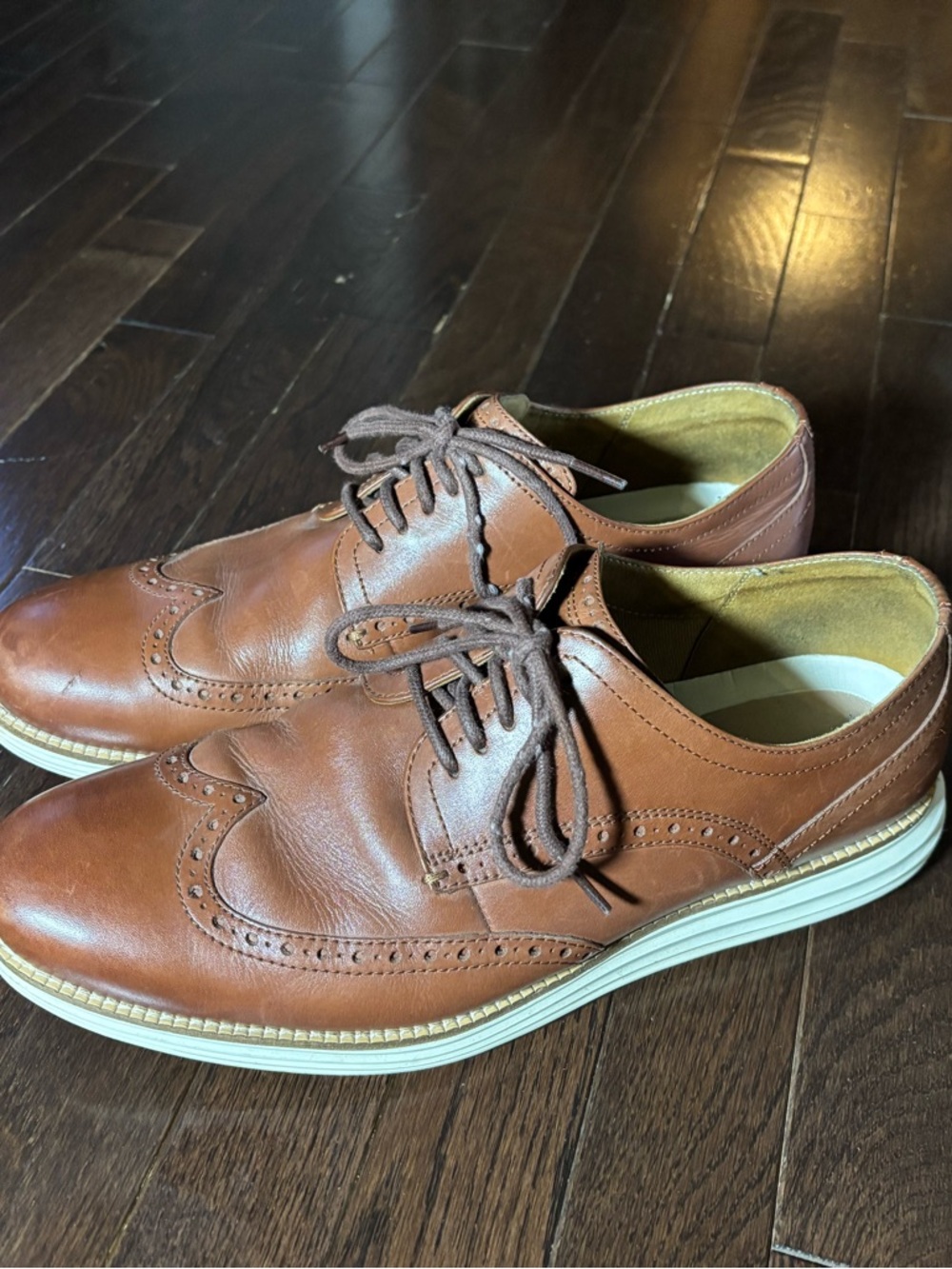 Cole Haan Original Grand Men's Tan Leather Wingtip Oxfords